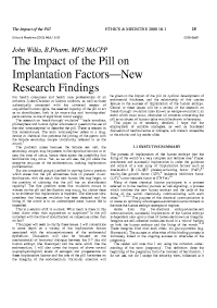 The Impact of the Pill... by John Wilks