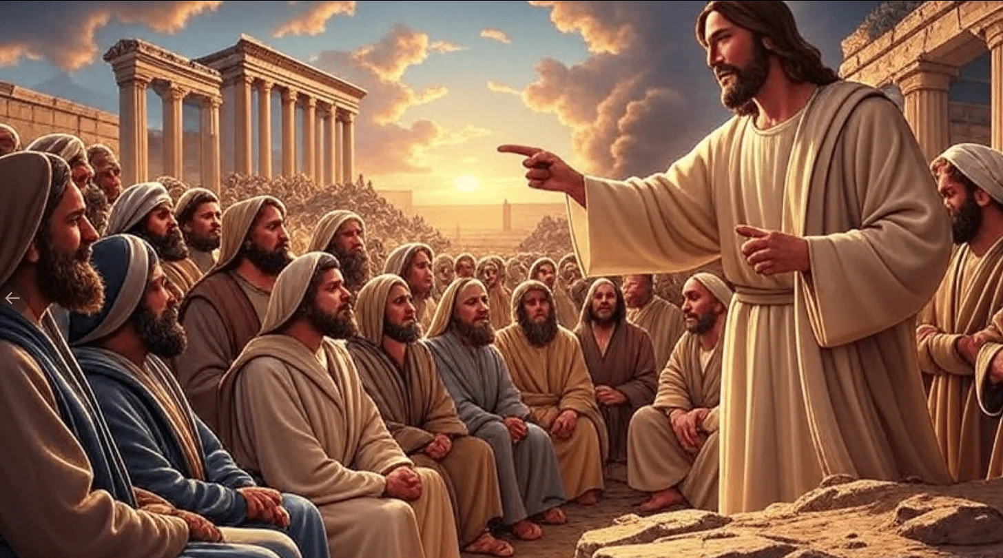 A person pointing at a group of people. AI-generated content may be incorrect.